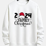 2024 Family Christmas Print Relax Fit Sweatshirt