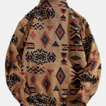 Quarter Zip Aztec Print Teddy Sweatshirt