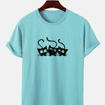 Three Kittens Print T-Shirt