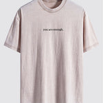 Slogan Print Washed Distressed Drop Shoulder T-Shirt