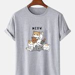 Cute Cat Print T-Shirt
