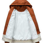 2 in 1 Quilted Hooded Baseball Jacket