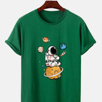 Planet Astronaut Print T-Shirt