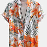 Flower Plants Print Button Up Shirt