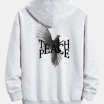 Peace Dove Back Print Relax Fit Hoodie