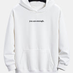 Slogan Print Relax Fit Hoodie