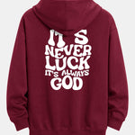 Slogan Back Print Relax Fit Hoodie