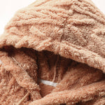 Geometric Jacquard Teddy Hoodie