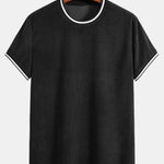 Short Sleeve Stretch Corduroy Ringer T-Shirt & Corduroy Shorts