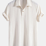 Knitted Geometric Jacquard Polo