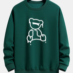 Line Bear Print Relax Fit Sweatshirt