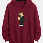 Fashion Bear Taking Photo Print Relax Fit Hoodie