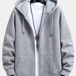 Plush Lined Relax Fit Zip Hoodie