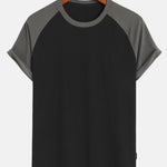 Muscle Fit Paneled Textured T-Shirt