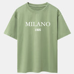 Milano Slogan Print Drop Shoulder Oversize T-Shirt