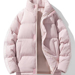 Waffle Zip Up Puffer Coat