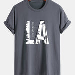 Regular Fit Los Angeles Print Cotton T-Shirt