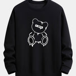 Dissolving Bear Print Relax Fit Sweatshirt