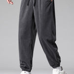 Corduroy Drawstring Jogging Pants