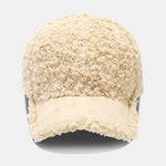 Solid Color Teddy Plush Baseball Cap
