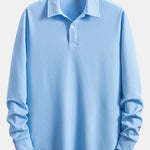 Long Sleeve Ribbed Polo & Straight Leg Ribbed Pants