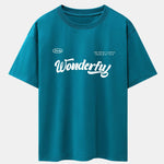 Wonderful Slogan Print Drop Shoulder Oversize T-Shirt