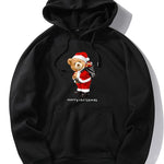 Christmas Bear Print Hoodie
