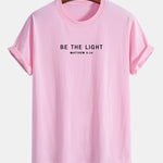 Regular Fit Be The Light Print Cotton T-Shirt