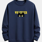 Whatever Black Cat Print Relax Fit Sweatshirt