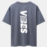 Palm Tree Vibes Slogan Back Print Drop Shoulder Oversize T-Shirt