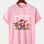 Slogan Santa Print T-Shirt