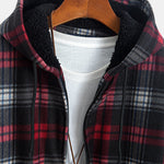 Teddy Fleece Lined Flannel Hoodie