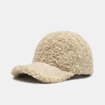 Solid Color Teddy Plush Baseball Cap