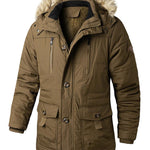 Faux Fur Collar Detachable Hooded Coat