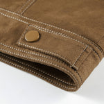 Faux Suede Teddy Lined Utility Jacket