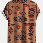 Aztec Geometric Print Shirt
