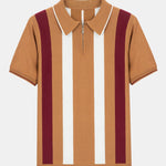 Striped Zip Sweater Polo