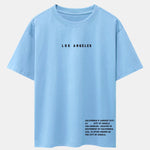 Los Angeles Slogan Print Drop Shoulder Oversize T-Shirt