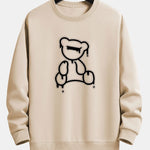 Line Bear Print Relax Fit Sweatshirt