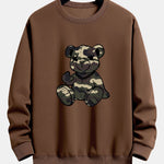 Camouflage Bear Print Relax Fit Sweatshirt