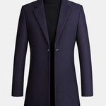 Single Breasted Notch Lapel Woolen Overcoat