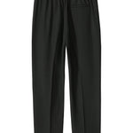 Relax Fit Elastic Waist Straight Leg Trousers