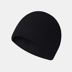 2 Pieces Solid Color Outdoor Cycling Warm Knit Beanie Hat
