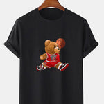 Basketball Player Bear Print T-Shirt