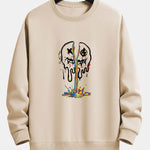 Colorful Dissolving Smiley Print Relax Fit Sweatshirt