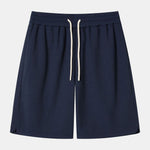 Loose Fit Drawstring Waffle Shorts