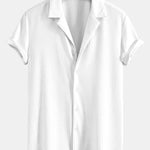 Muscle Fit Ribbed Deep Cuban Shirt