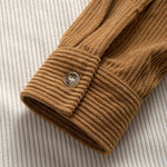 Relax Fit Colorblock Corduroy Hooded Shirt