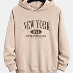 New York Print Relax Fit Hoodie