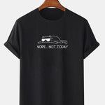 Nope Not Today Cat Print T-Shirt